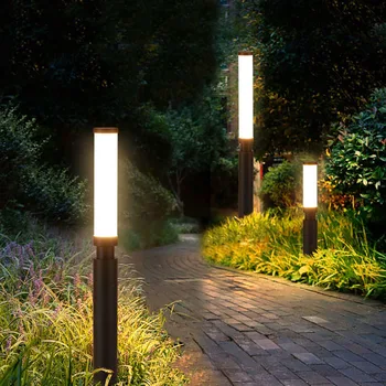 10W LED High Pole Dārza Ainavu Taka Gaismas Āra Alumīnija Ceļš, Zāliens, Gaismas Pagalmu Villa Ganības Pastāvīgās Gaismas Pastu