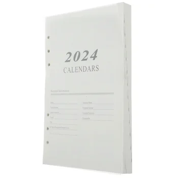2024 angļu valodas Programma Grāmatas Lappuse A5 Uzņēmējdarbības Plānošana Grāmatiņa Kabatā Pad nomaināmās Plānotājs Biroja Piederumu Notepad Vēstnesis