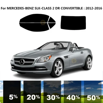 Sagrieztos nanoceramics auto UV Window Tint Komplekts Automobiļu Logu Plēves Attiecībā uz MERCEDES-BENZ SLK-KLASE R172 2 DR KONVERTĒJAMĀS 2012. - 2016. gadam