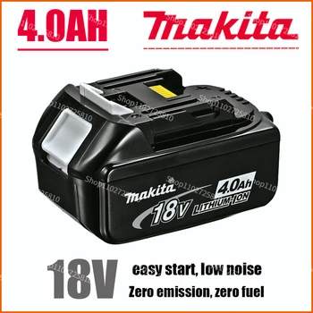 100% Oriģināls Makita 18V 4.0 Ah Uzlādējams elektroinstrumentu Akumulatoru ar LED Li-ion Nomaiņa LXT BL1860B BL1860 BL1850