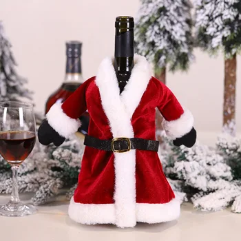 Chirstmas Vīna Pudeles Turētājs Vakariņu Galda Gudrs Šampanieša Pudele Cap Ziemassvētku Rotājumu Mājas Apdare Navidad Dekoru Labā Puse
