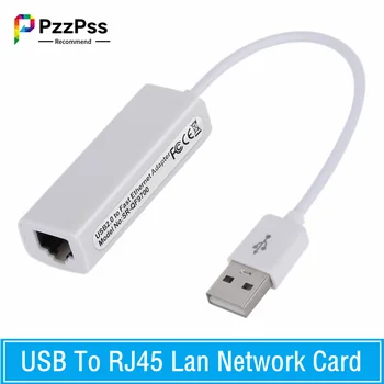PzzPss USB 2.0, lai RJ45 Lan Tīkla Karte 10/100Mbps Ethernet tīkla Adapteris Priekš Macbook Portatīvo DATORU Windows 7 8 10