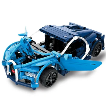 Tehniskā Radio 2.4 ghz pulti Transportlīdzekļa Veidot Bloku Bugatti Super Sport Auto Chiron Apkopot Modelis Ķieģeļu Rc Rotaļlietu Kolekcija