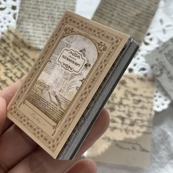 Vintage Mini Materiālu Papīra Grāmatas Manuskripts Rokrakstā Vēstule Junk Vēstnesis Papīra Karte, DIY Scrapbooking Dekoratīvās LOMO Kartes