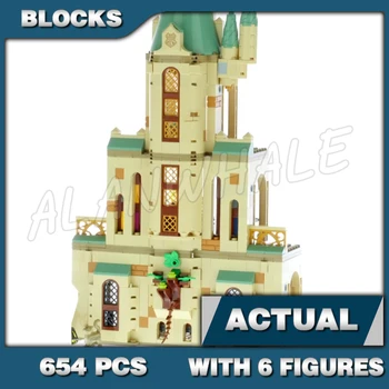 654pcs Burvju Pasaulē Burvju Skolas Adrese daudzlīmeņu Pils Priekšmetus 6067 Celtniecības Bloki Rotaļlietas Saderīgs Ar Modeli