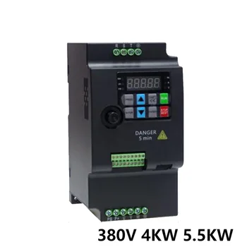 380V 4 KW 5.5 KW nelielas Slodzes Frekvences Pārveidotājs Vienu trīsfāžu Invertora Motors Gubernators PWM Kontroles