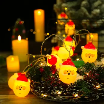 1.5 M 10LED Ziemassvētku Gaismas Sniegpārslas Ziemsvētki Koks LED Pasaku String Lukturi ar Akumulatoru darbināmām Mājas Dekoru Jauno Gadu Navidad Noel 2024