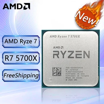 AMD ryzen 7 5700x processador r7 5700x pc gamer 65w cpu ddr4 acessórios de mesa processador suporte spēļu cpu soquete am4