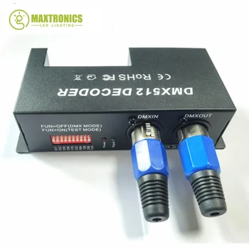 DMX Dekoderi DC12V-24V 4 Kanālu DMX512 Dekoderi 4CH RGBW DMX Kontrolieris 10A/CH 480W-960W LED Strip Gaismas Bezmaksas Piegāde