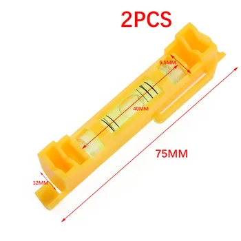 2gab Horizontālā Burbuļi 75x12.5mm Akrila+plastmasas Karājās Stiepļu Kaskādes Oranža, Dzeltena String Izlīdzināšanas Instruments W/ String Āķis Dizains