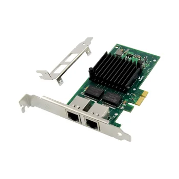 Intel I350AM2 Čipu PCI-E X1 x4 RJ45 Darbvirsmas Dual Port Gigabit Ethernet Lan 10/100/1000Mbps Tīkla Interfeisa Karti I350-T2