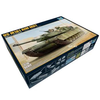 Trompetists 00926 1/16 MUMS M1A1Aim Abrams MBT Galvenais Kaujas Tanks Handcraft Kolekcionējamu Rotaļlietu Plastmasas Montāžas Ēkas Modelis, Komplekts
