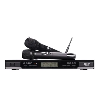 OL400AM Karaoke Mikrofons Dual Channel 160 Metru Diapazonā UHF Dinamisku Bezvadu Mikrofona Sistēma Ar Rokas Mikrofonus 6,3 MM Jack LXR