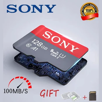 TOP SONY Micro SD Atmiņas Karte, Class 10 U3 1 TB 512 GB un 256 gb 128GB 64GB, 32GB Micro SD TF Flash Karte 128 GB MicroSD Telefona Kamera