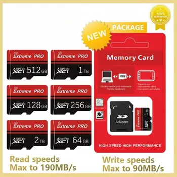 2TB Flash Atmiņas Kartes 128GB High Speed Micro TF SD Karti, 1TB 512 GB un 256 gb Class10 TF cartao de memoria Nintendo Slēdzis