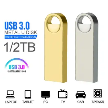 Oriģinālais USB 3.0 Flash Drive 1 TB 2 TB PenDrive Sudraba, Zelta Pen Drive Memory Stick Ūdensizturīgs ar Datoru, Auto, Spēļu Klēpjdatoru Tālruni