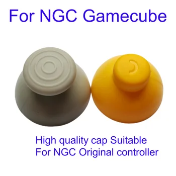 50Pair=100PC Par NGC Analog Caps Nomaiņa Nintendo Gamecube Kontrolieris 10Pairs = 10 Dzeltens+10 Pelēku Vāciņu