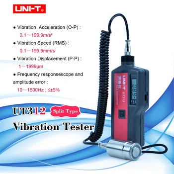 VIENĪBAS UNITUT312 Vibrācijas Testeri Rokas Pārnēsājamie LCD Vibration Analyzer Testeri Metru Vibrometer ar dažādiem Sensora Signāla Vads