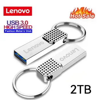 Lenovo 2TB Oriģinālo Metāla Pārnēsājamu USB 3.0 Pendrive Flash Drive Augstu Ātrumu 512 GB Ūdensizturīgs Memoria Datoru Piederumi TIPA C