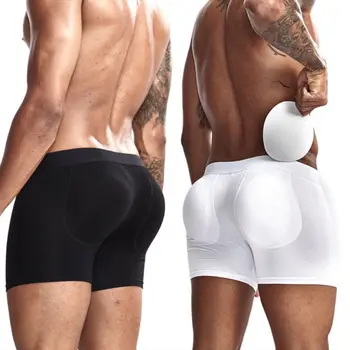 2023 Vīriešiem Sexy Muca Atlēts Palielināt Push Up Apakšbikses Noņemama Starplika Bokseris Apakšveļa Butt-Uzlabot Bagāžnieka Bikses Vīriešu Biksītes