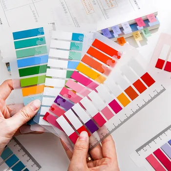 200 Loksnes Krāsu Lapiņas Indekss Pārredzamu Pastu Uzlīmes, Kancelejas preces, pašlīmējošās Uzlīmes Grāmatzīmi Cilnes Kancelejas Piederumi