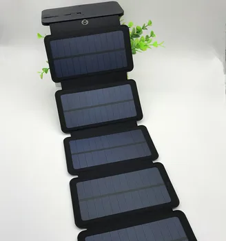 Ērts āra mobilo jaudu saules baterijas uzlādes plāksnes locīšanas soma saules lādētājs mobilā tālruņa uzlādes dārgumu