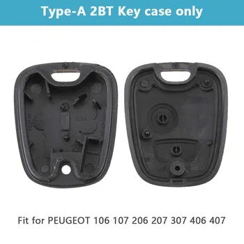 2 Pogas, Auto Tālvadības Atslēgu Apvalks Gadījumā ar 307/206 Asmens piemērots Citroen C1/C2/C3/C4/ XSARA Picasso/Peugeot 307/207/407/306/406