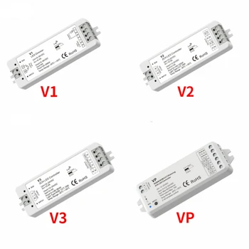 DC12-24V V1 V2 Vienu Krāsu KMT LED Reostats, V3 VP V5-M RGBW RGB+PKT RGB Kontrolieris 12V CV RF 2.4 G 1/2/3/4CH Led Strip Gaismas