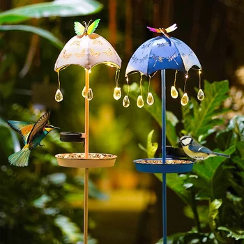 Āra Dārza Lampas Jumta Lāse Zemes Lampa, Solar Power LED Jumta Dārzs Apdare Putnu Pakārtotā Ūdensizturīgs par Graden