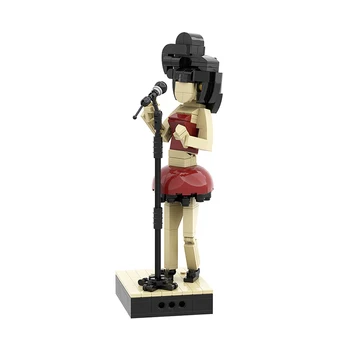 KM Britu Džeza Sieviešu kārtas Dziedātāja Amy Winehouses Brickheadzs Celtniecības Bloki Skaistu Kiča Kolekcija Mūzikas Ķieģeļi Bērniem Dāvanu