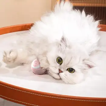 Automātiskā Kaķis Teaser Non-stop Spēlēt Kaķis Rotaļlietas Krāsains Usb Lādējamu Kaķis Rotaļu Bumbiņas Automatizēto Kaķēns Rotaļlietas ar Bpa-free Materiāls