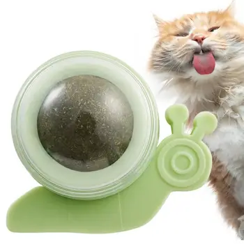 Kaķis Nip Bumbu Gliemeža Formas Rotaļlietām, Kaķu Pārtikas Bumbiņas Grozāms Pārtikas Rotaļlietas, Lai Kaķiem Laizīt