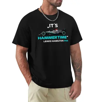 Tā?s Hammer Laikā, #44 Lewis Hamilton Formula 1 T-Krekls vasaras topi ātri žāvēšanas t-krekls smagā svara, t krekli vīriešiem