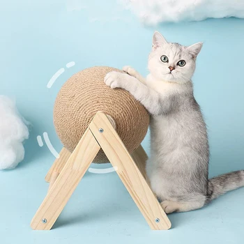 Kaķis Nesaskrāpē Bumbu Rotaļlieta Kaķēns Sizala Virves Bumbu Valdes Slīpēšanas Ķepas Rotaļlietas Kaķiem Scratcher nodilumizturīga Pet Mēbeļu Piederumi