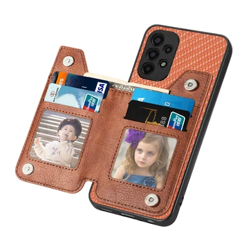Magnētiskā Case For Samsung Galaxy A52S A52 A32 A72 A22S A31 A21S A71 A12 A50 A70 A30S Kartes Slots Ādas Maks Flip Case Cover